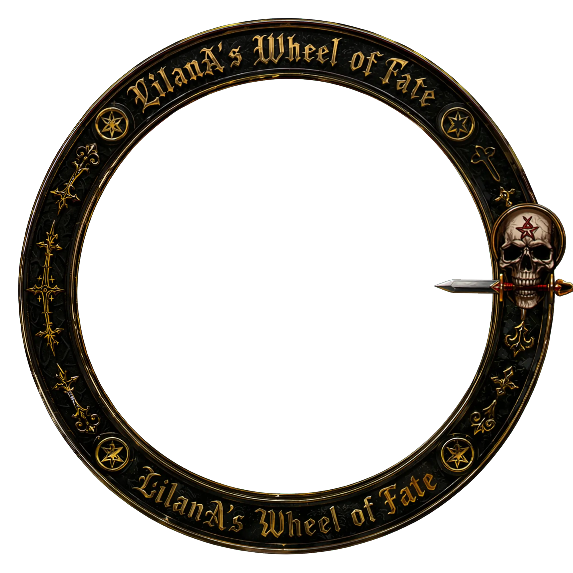 Wheel frame and pointer